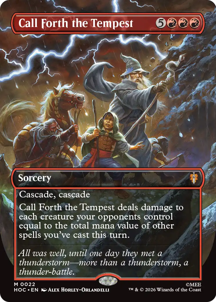 Call Forth the Tempest (22) - BORDERLESS (Foil) - NM - front