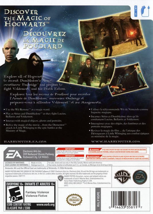 Harry Potter and the Order of the Phoenix - back