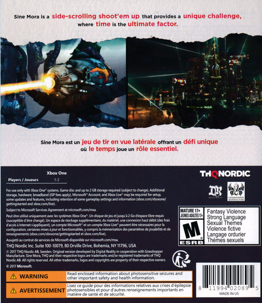 Sine Mora EX - back