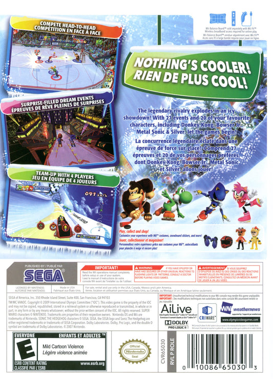 Mario and Sonic at the Olympic Winter Games - back