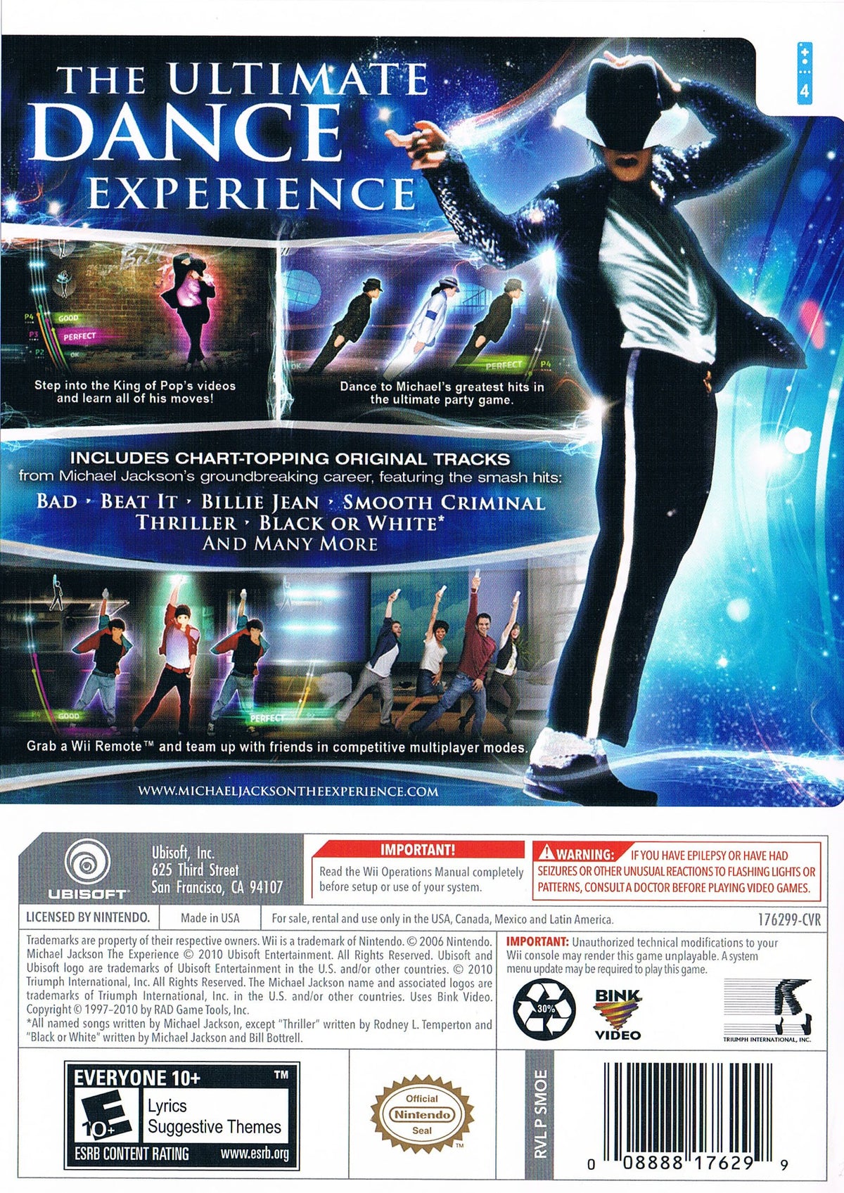 Michael Jackson: The Experience - back