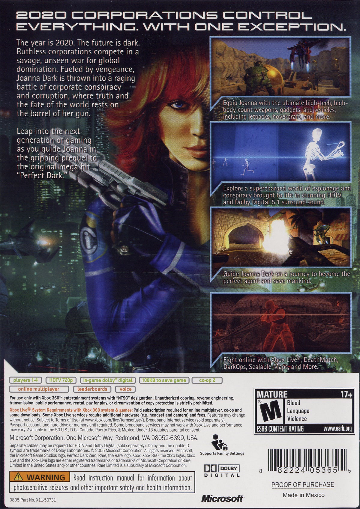 Perfect Dark Zero - back