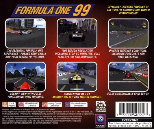 Formula One 99 - back