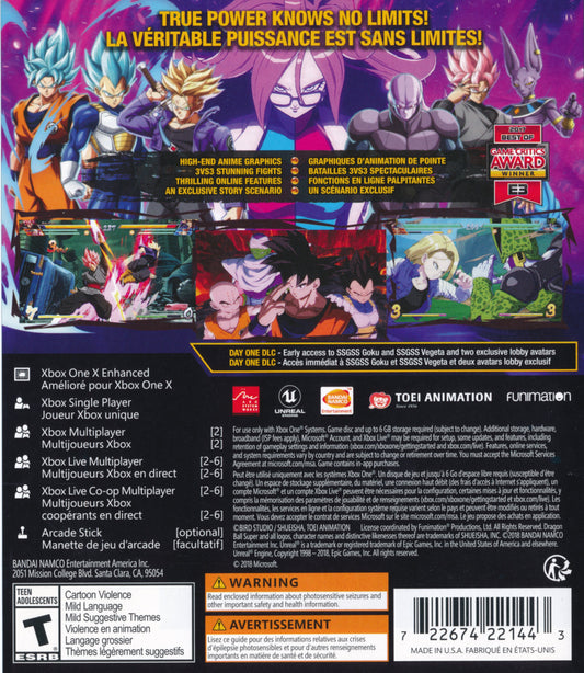 Dragon Ball FighterZ - back