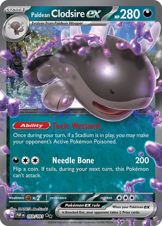 Paldean Clodsire ex - 059/091 (Holofoil) - NM - front