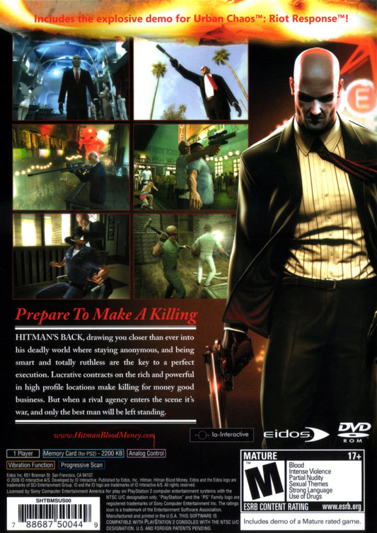 Hitman Blood Money - back