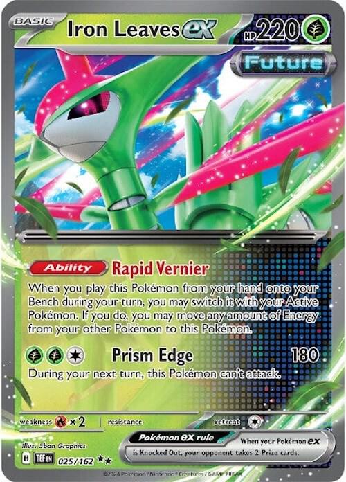 Iron Leaves ex - 025/162 (Holofoil) - NM - front