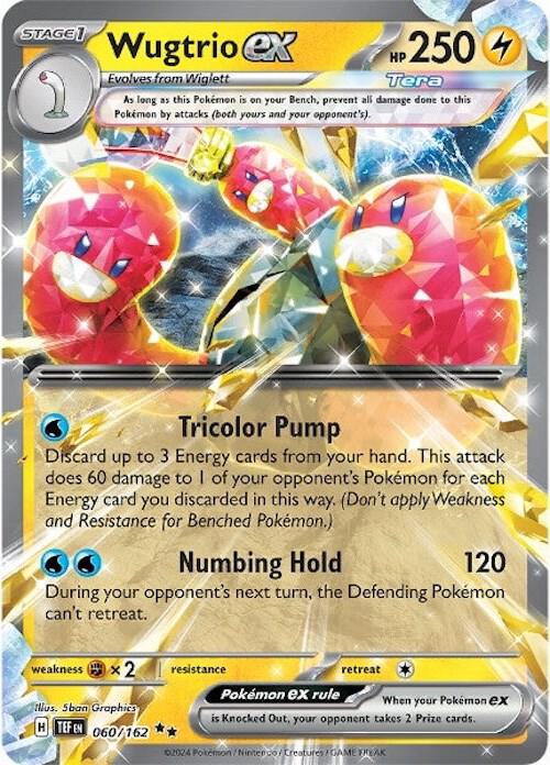 Wugtrio ex - 060/162 (Holofoil) - NM - front