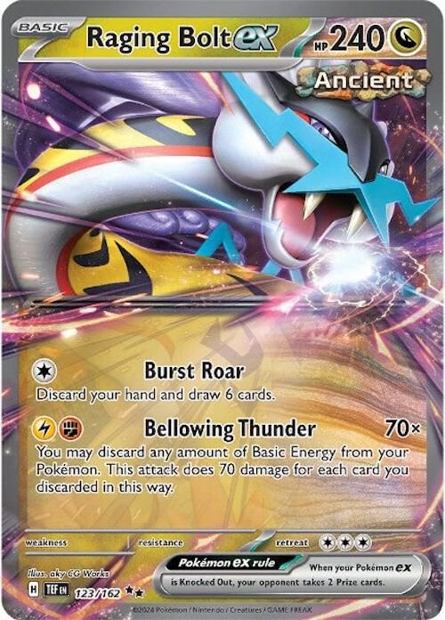 Raging Bolt ex - 123/162 (Holofoil) - NM - front
