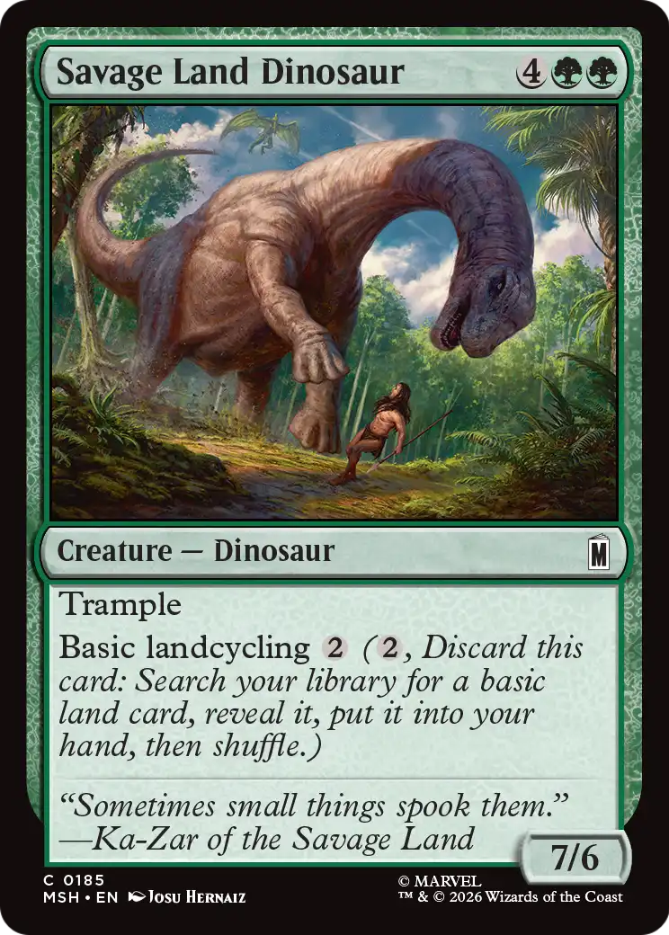 Savage Land Dinosaur (185) - NM - front
