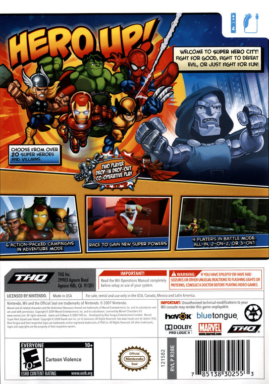 Marvel Super Hero Squad - back