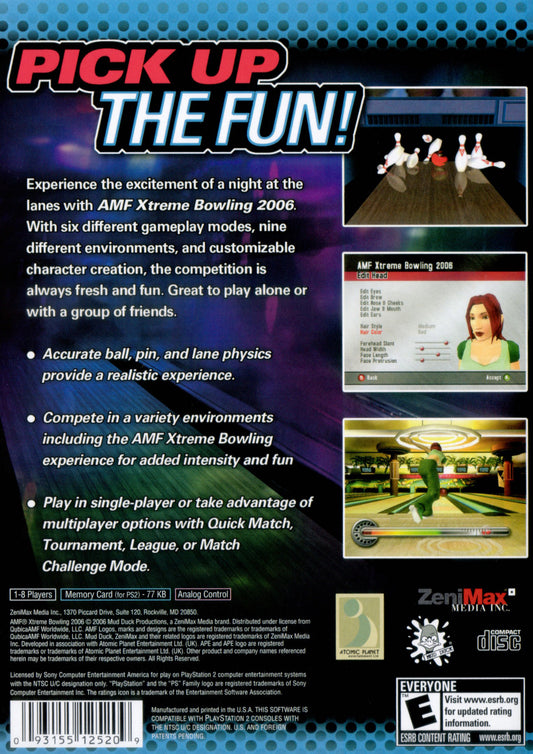 AMF Xtreme Bowling - back