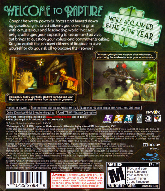 BioShock - back
