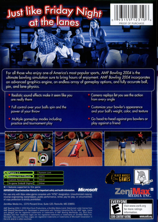 AMF Bowling 2004 - back