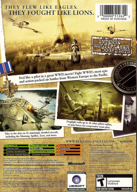 Blazing Angels Squadrons of WWII - back