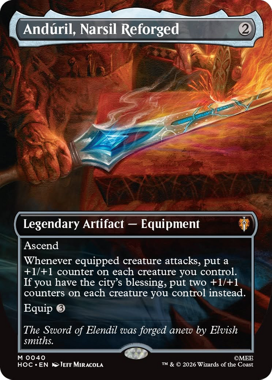 Andúril, Narsil Reforged (40) - BORDERLESS (Foil) - NM - front