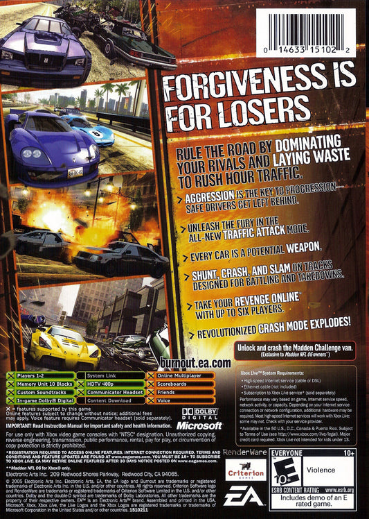 Burnout Revenge - back