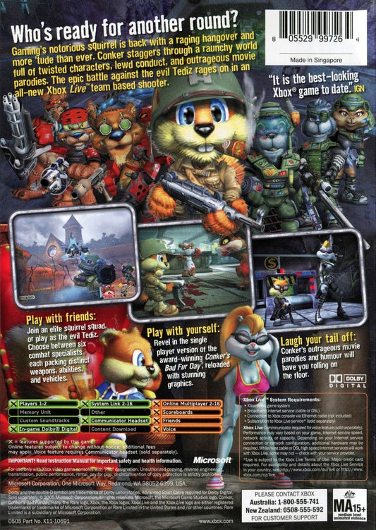 Conker Live and Reloaded - back