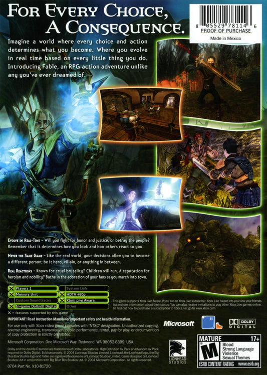Fable - back