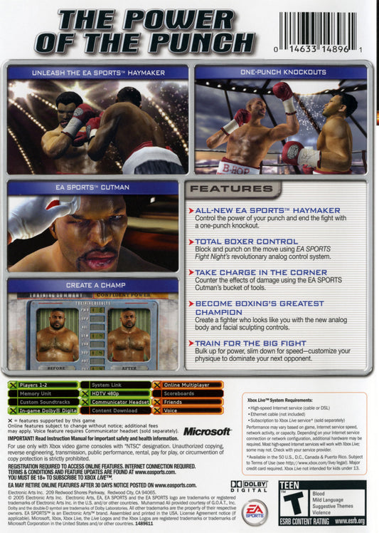 Fight Night Round 2 - back