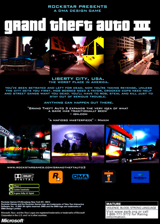 Grand Theft Auto III - back