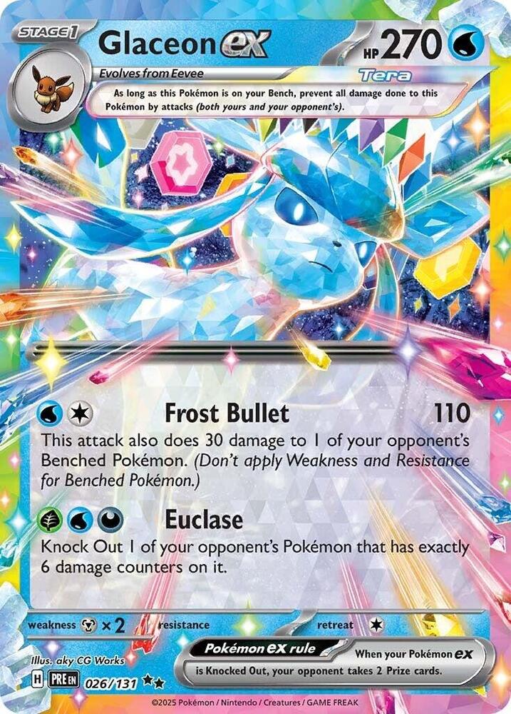 Glaceon ex - 026/131 (Holofoil) - NM - front