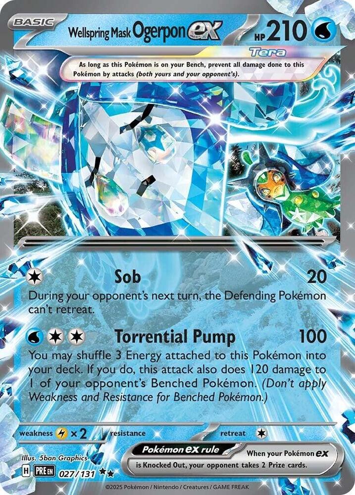 Wellspring Mask Ogerpon ex - 027/131 (Holofoil) - NM - front
