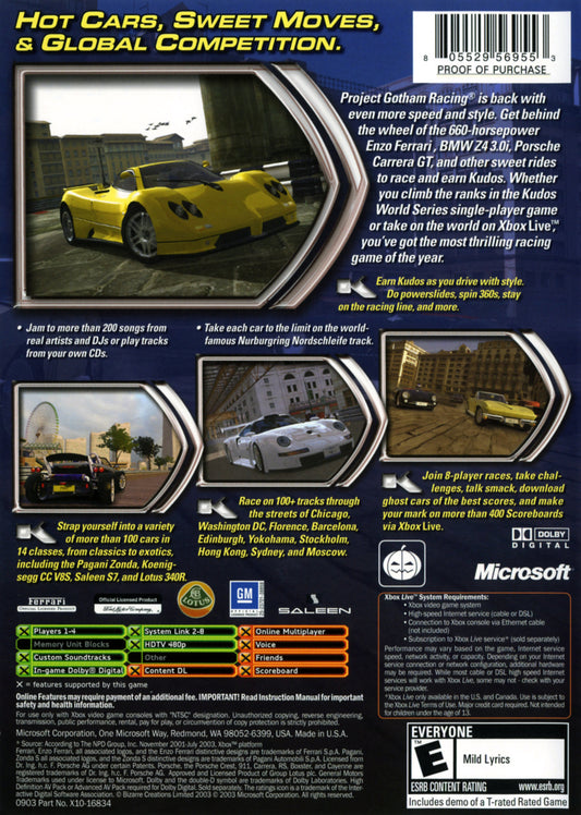 Project Gotham Racing 2 - back