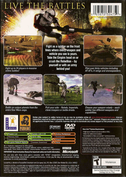 Star Wars Battlefront - back