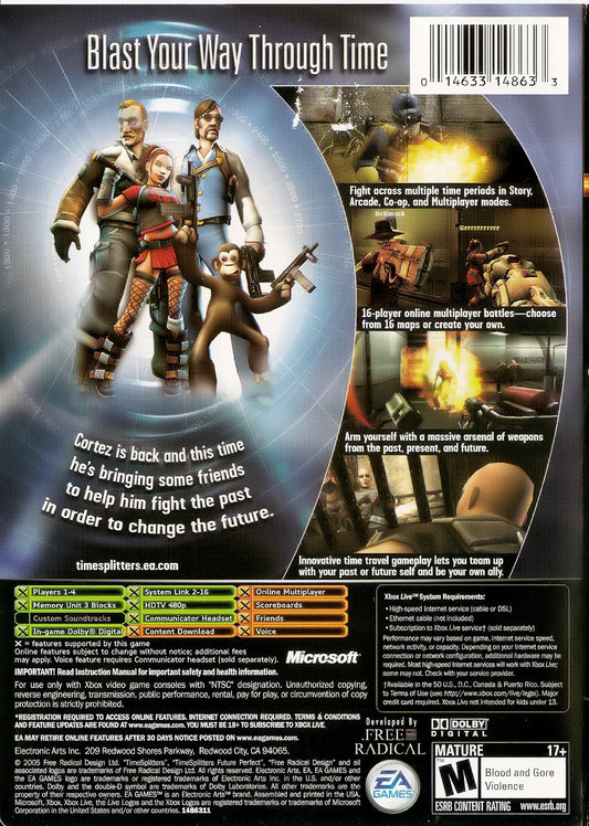 Time Splitters Future Perfect - back