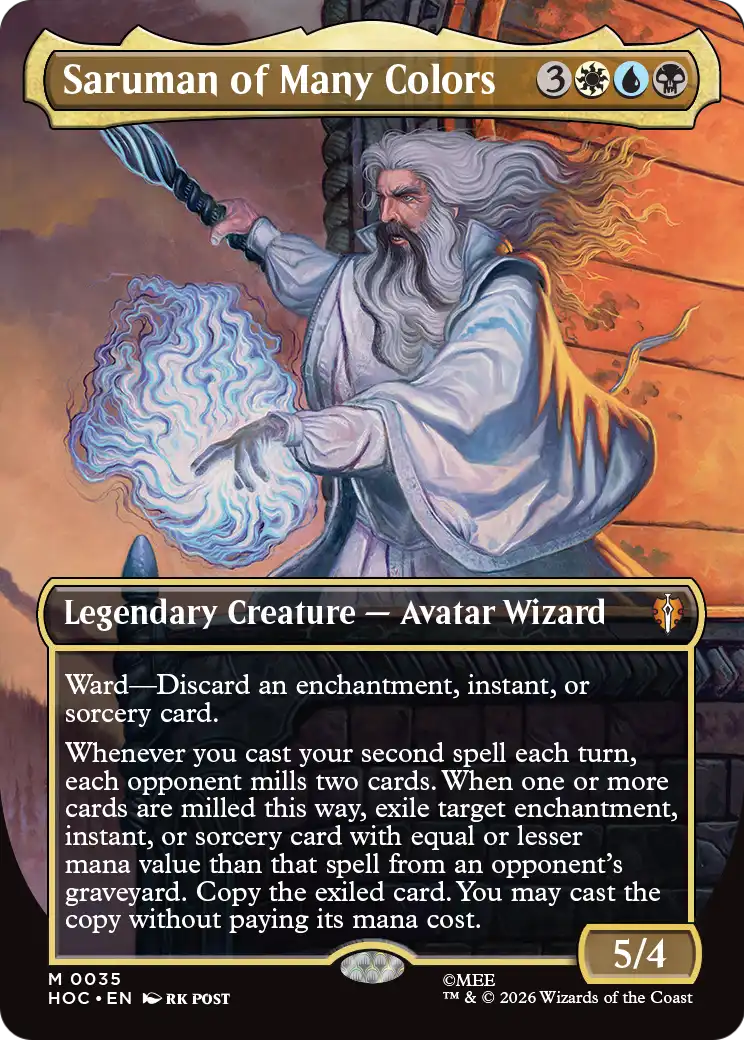 Saruman of Many Colors (35) - BORDERLESS (Foil) - NM - front