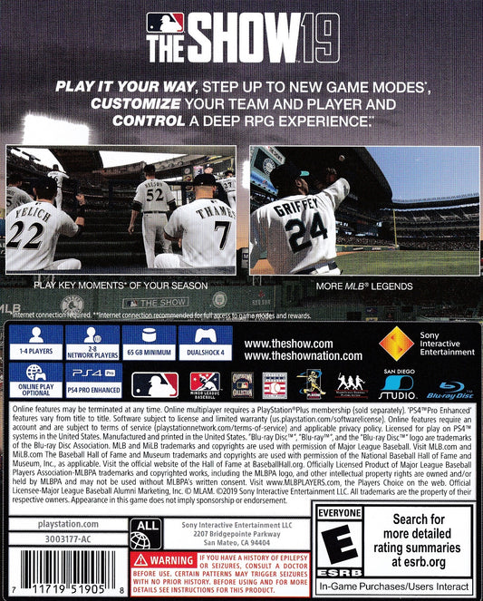 MLB The Show 19 - back