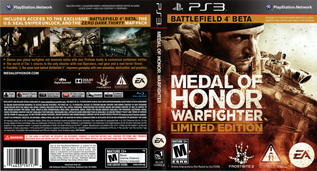 Medal of Honor Warfighter [Limited Edition] - back