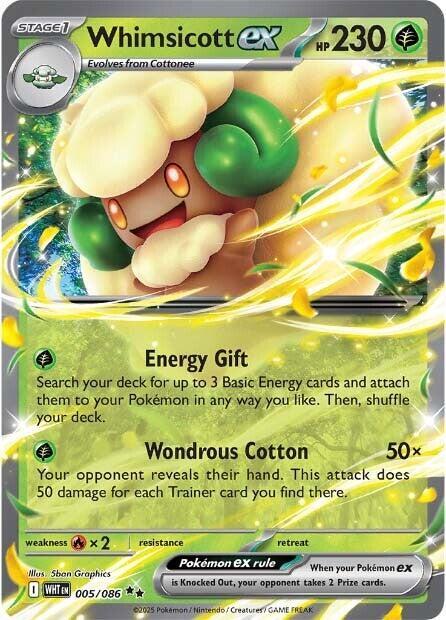 Whimsicott ex - 005/086 (Holofoil) - NM - front