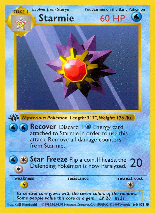 Starmie - 064/102 - MP - front