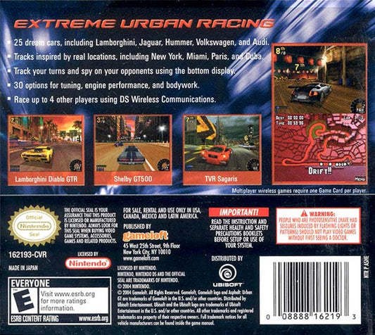 Asphalt Urban GT - back