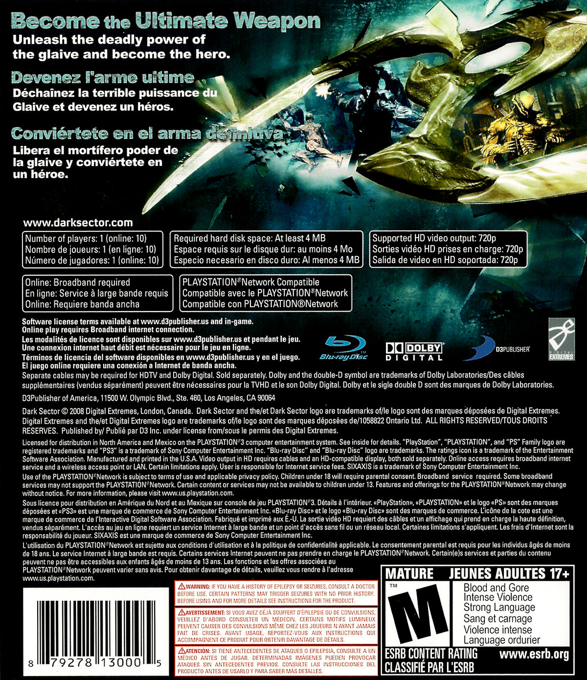 Dark Sector - back