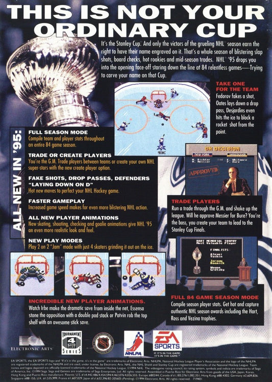 NHL 95 - back