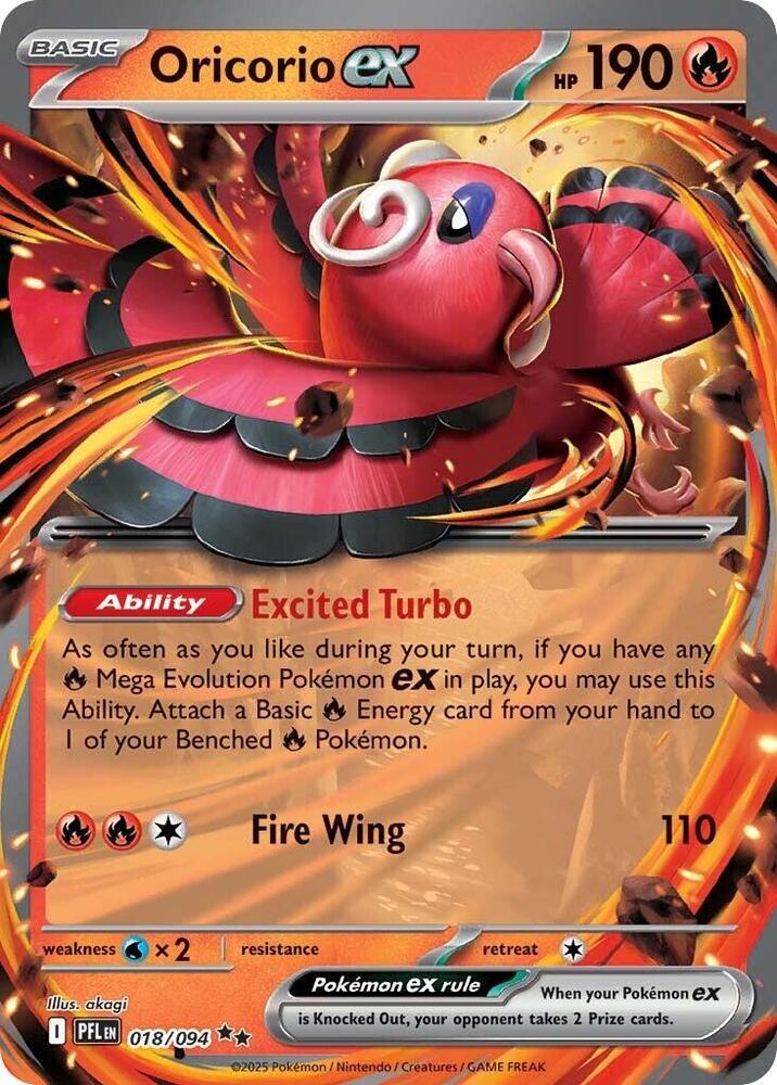 Oricorio ex - 018/094 (Holofoil) - NM - front