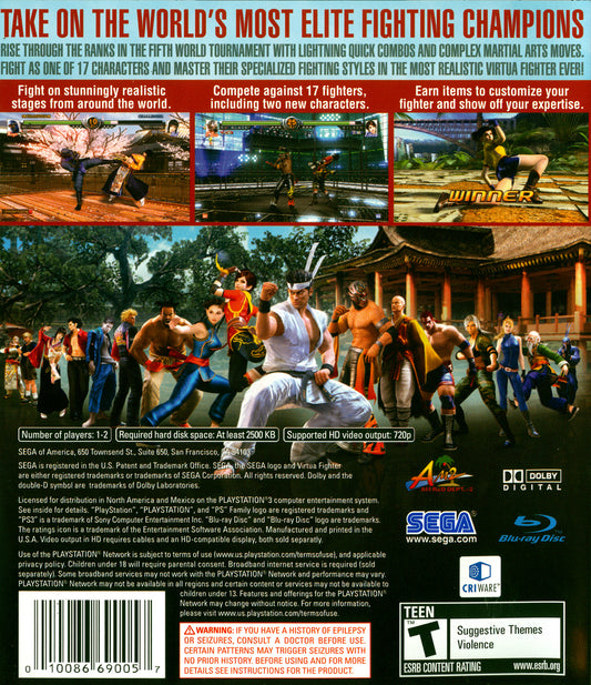 Virtua Fighter 5 - back