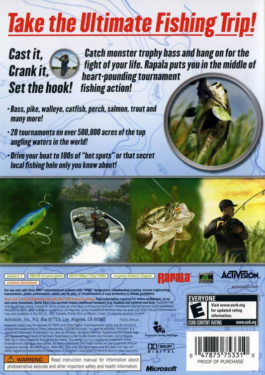 Rapala Tournament Fishing - back