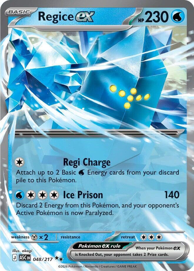 Regice ex - 048/217 (Holofoil) - NM - front