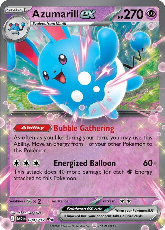 Azumarill ex - 084/217 (Holofoil) - NM - front