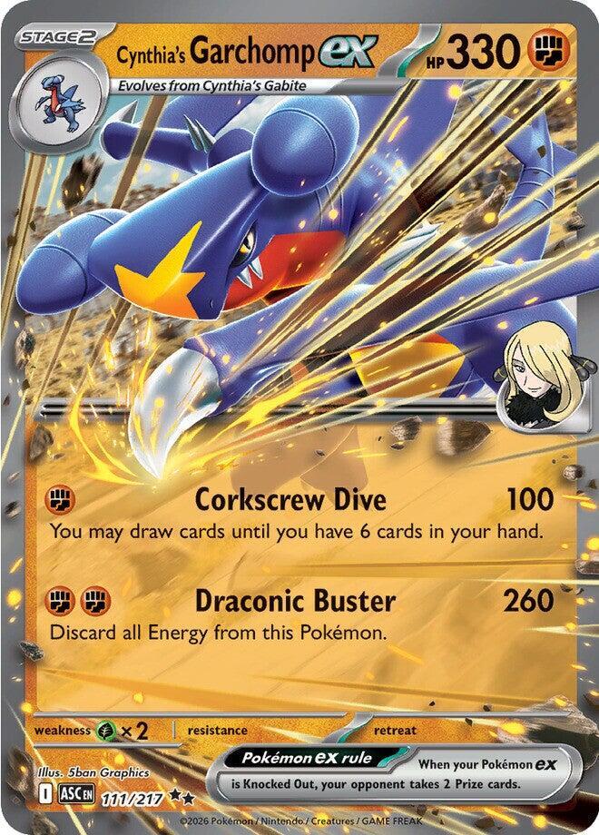 Cynthia's Garchomp ex - 111/217 (Holofoil) - NM - front
