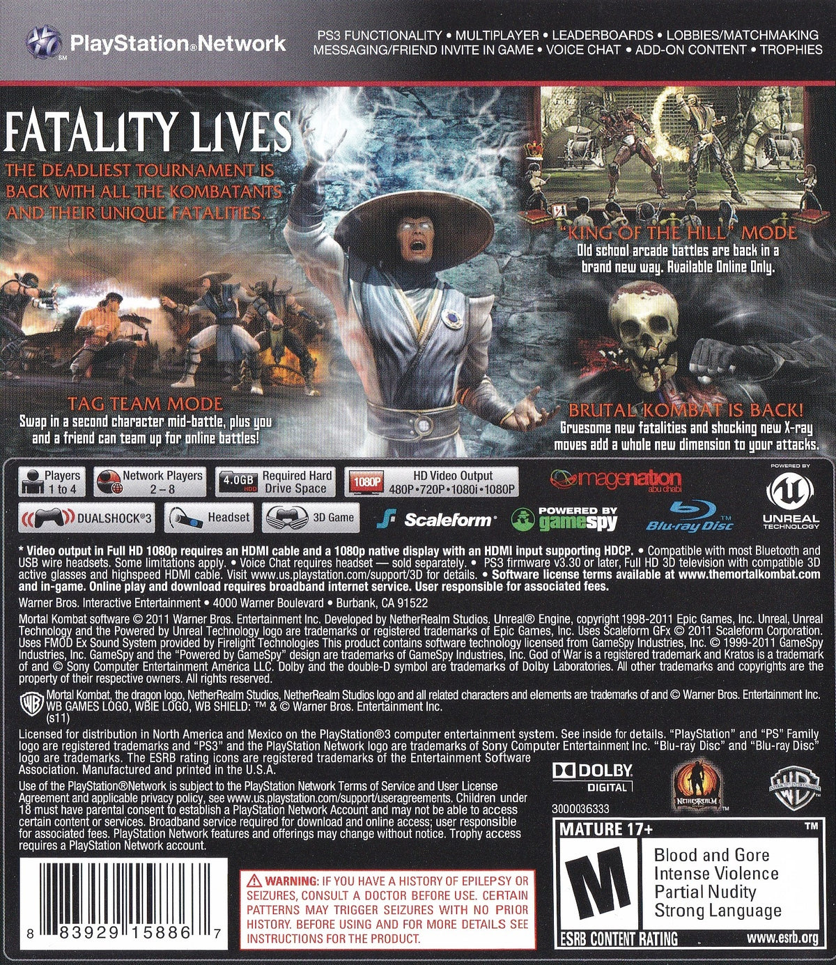 Mortal Kombat - back