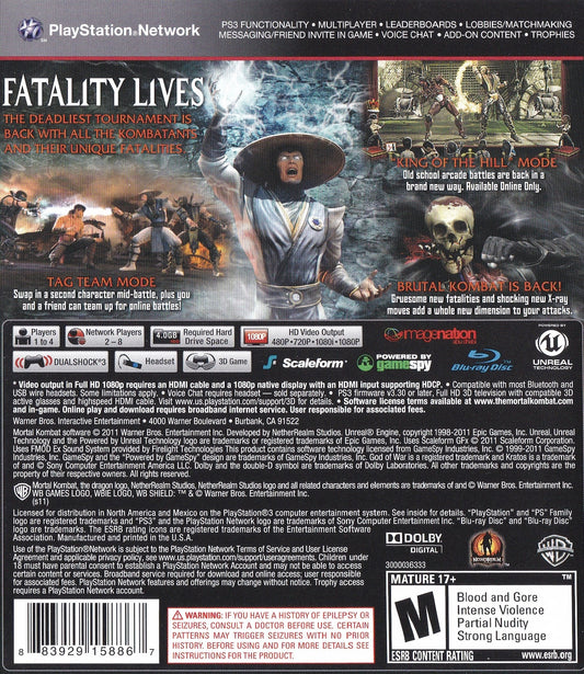 Mortal Kombat - back