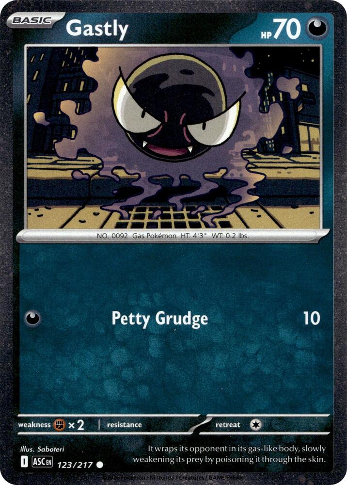 Gastly - 123/217 (Cosmos Holo) - 123/217 (Holofoil) - NM - front