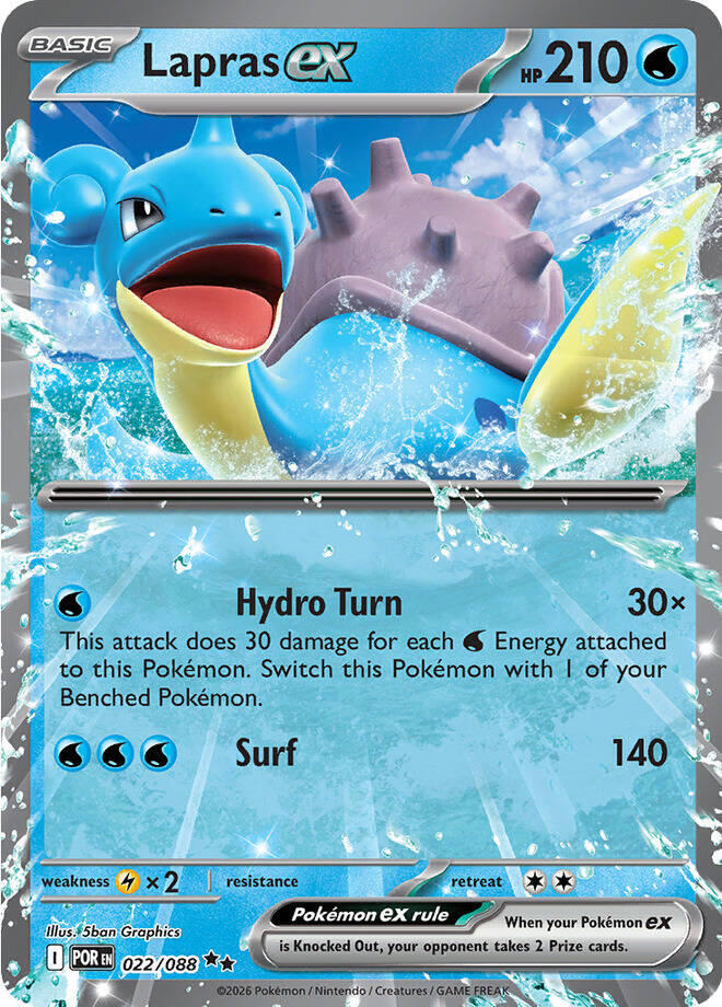 Lapras ex - 022/088 (Holofoil) - NM - front