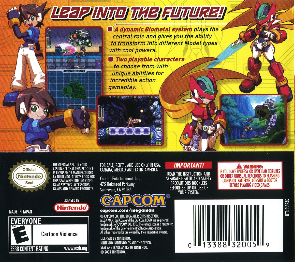 Mega Man ZX - back