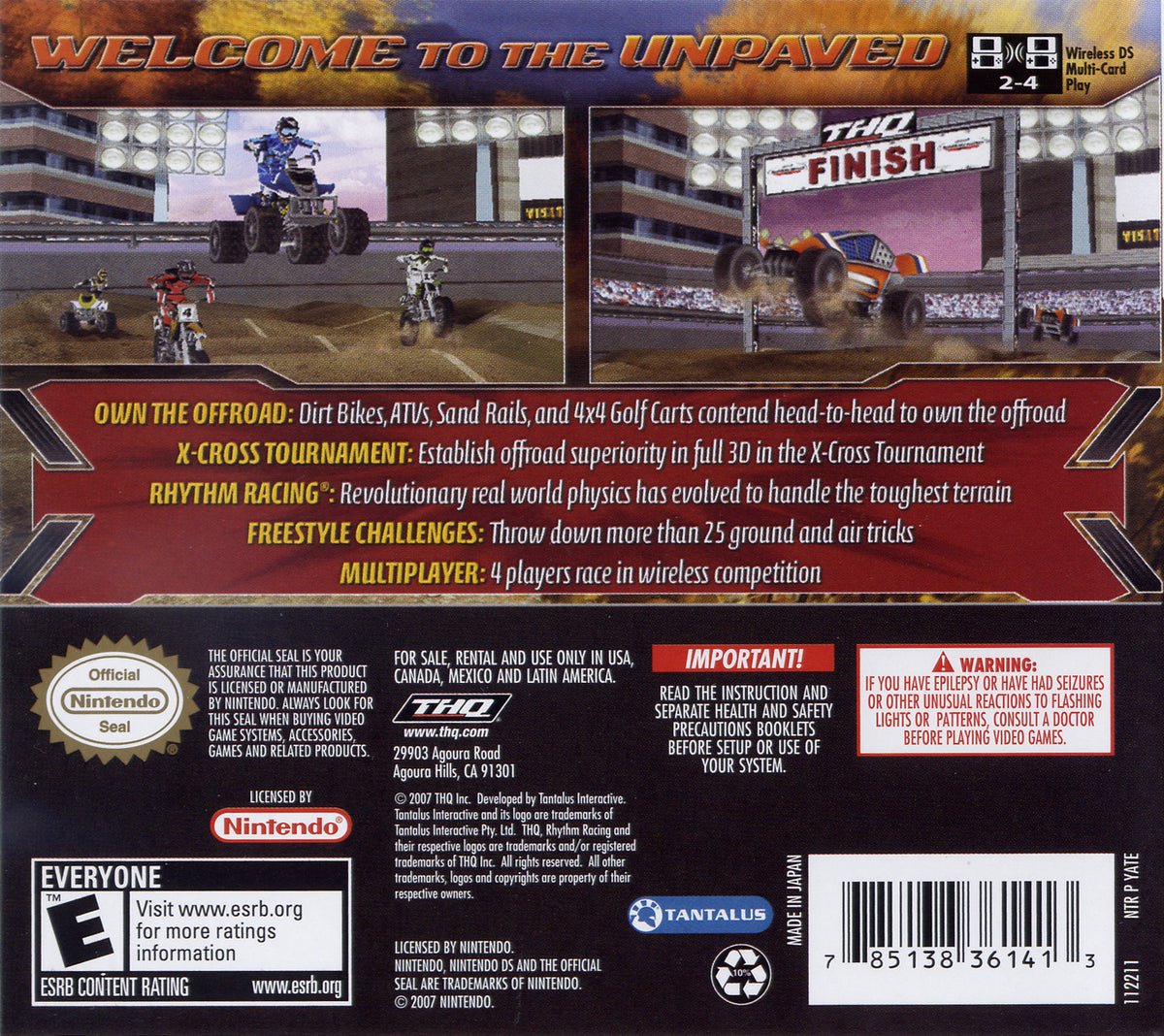MX vs ATV Untamed - back